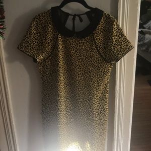 Vintage leopard print dress with beautiful back.